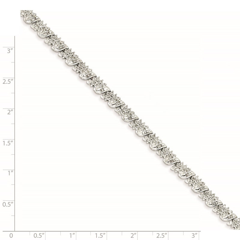 14K White Gold Diamond Fancy Bracelet