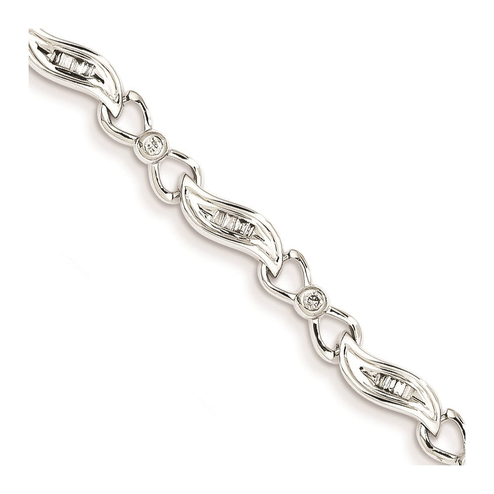 14K White Gold Diamond Fancy Bracelet