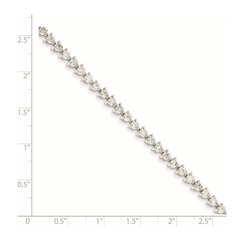 14K White Gold Diamond Bracelet