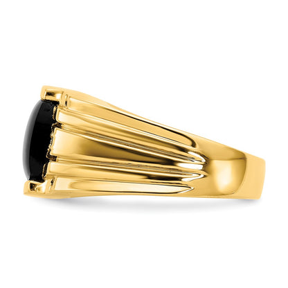 14K Yellow Gold Vs Diamond Men'S Ring