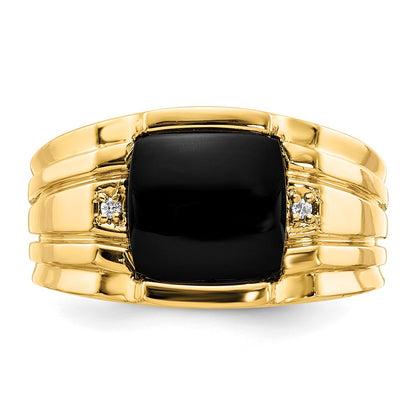 14K Yellow Gold Vs Diamond Men'S Ring