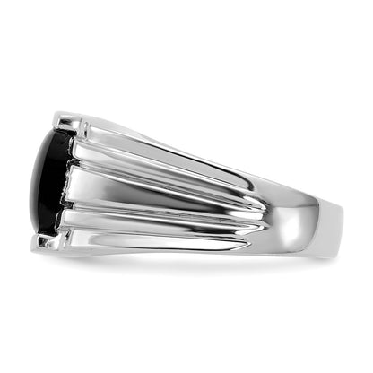 14K White Gold Aaa Diamond Men'S Ring