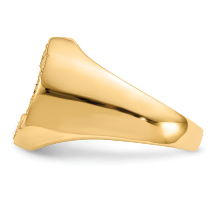 14K Yellow Gold Vs Diamond Men'S Ring