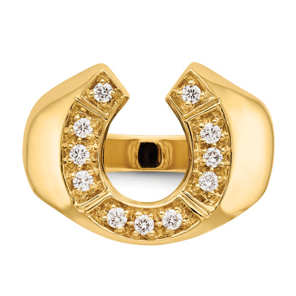 14K Yellow Gold Aa Diamond Men'S Ring