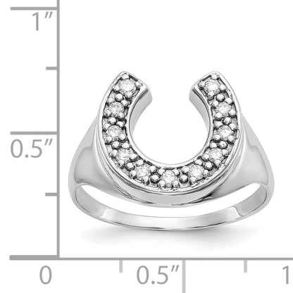 14K White Gold A Diamond Men'S Ring