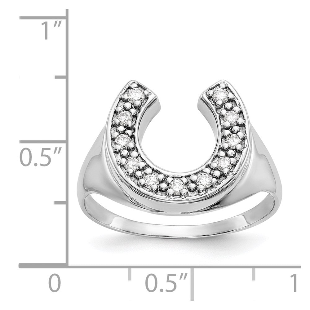 14K White Gold Aa Diamond Men'S Ring