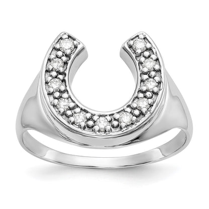 14K White Gold Aaa Diamond Men'S Ring