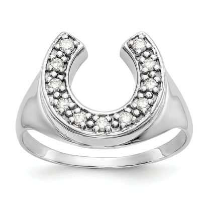 14K White Gold A Diamond Men'S Ring