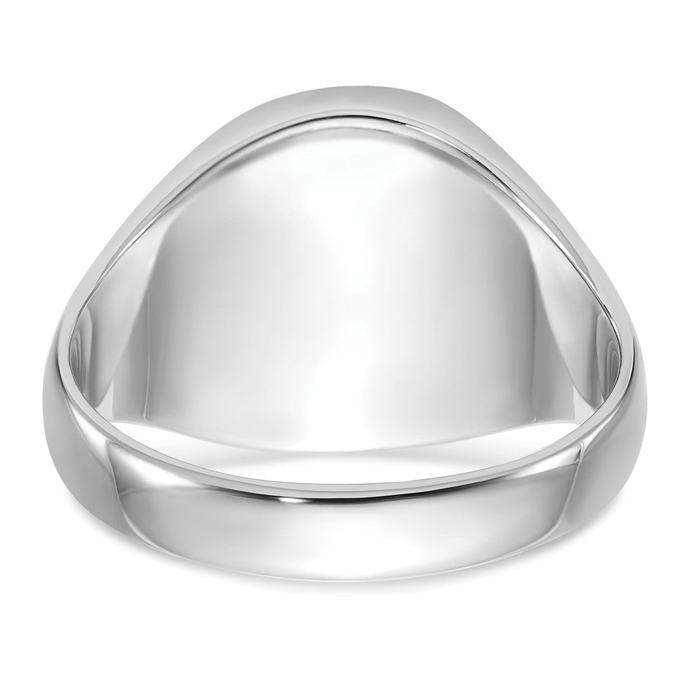 Solid 14k White Gold Men's Masonic Ring