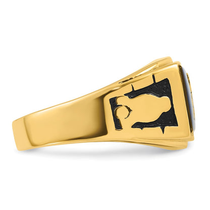 Solid 14k Yellow Gold Men's Masonic Ring
