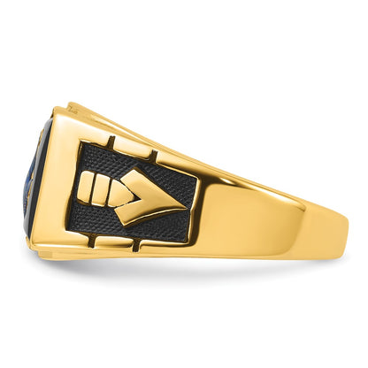 Solid 14k Yellow Gold Men's Masonic Ring