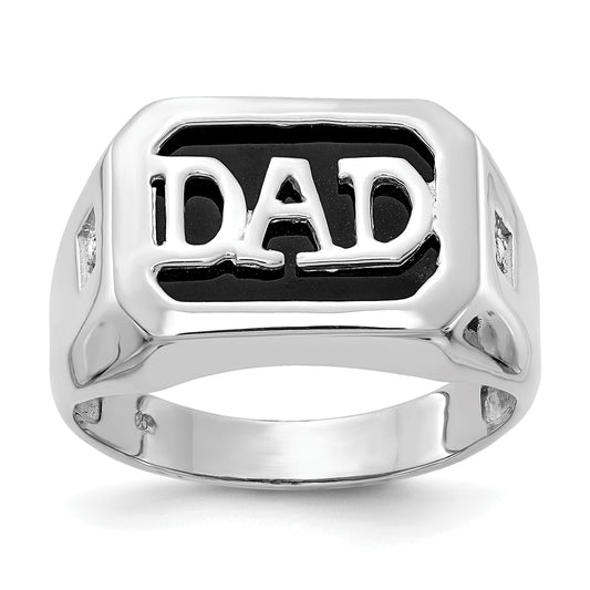14K White Gold Aaa Diamond Men'S Ring