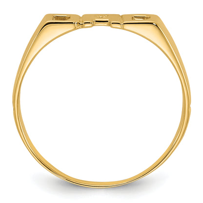 14K Yellow Gold Vs Diamond Men'S Ring