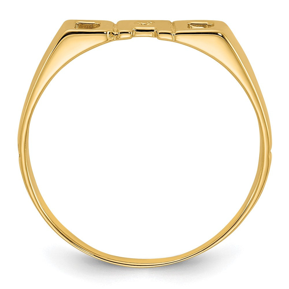14K Yellow Gold A Diamond Men'S Ring