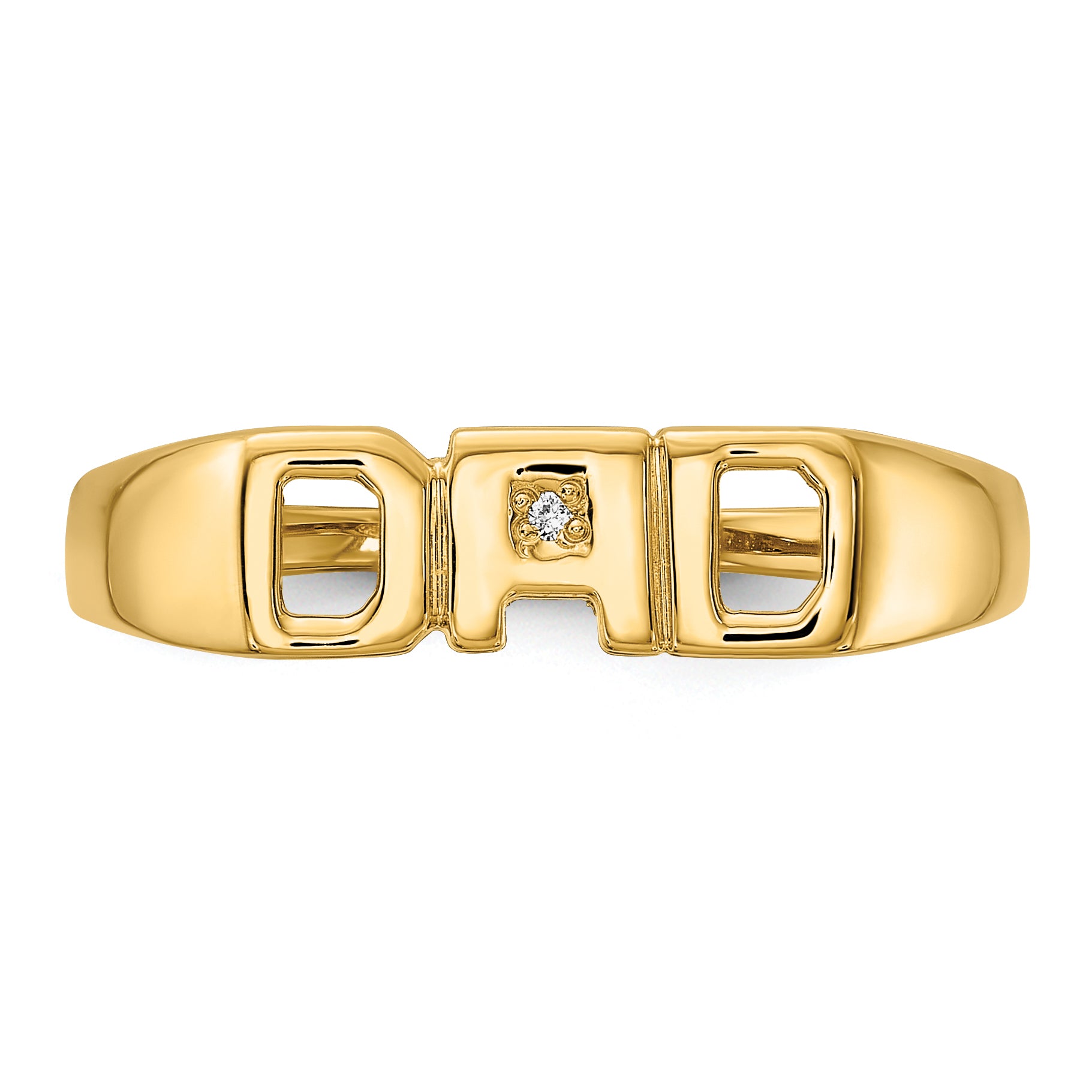 14K Yellow Gold Vs Diamond Men'S Ring