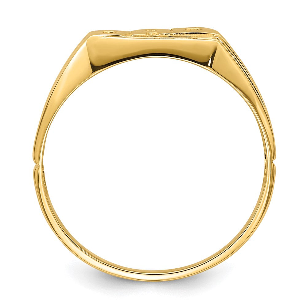 14k Yellow Gold AA Diamond mens ring