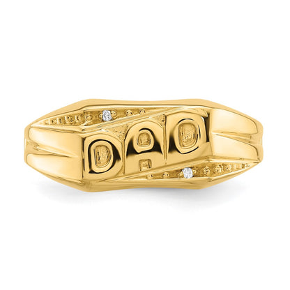 14k Yellow Gold AA Diamond mens ring