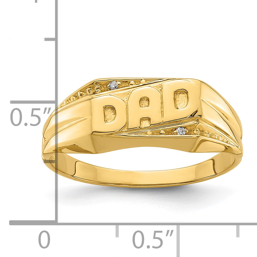 14K Yellow Gold Vs Diamond Men'S Ring