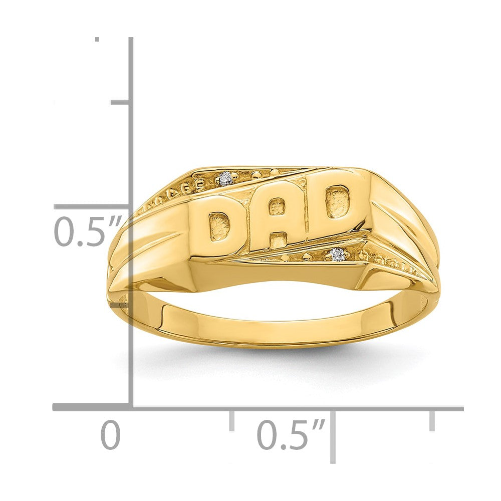 14k Yellow Gold AA Diamond mens ring
