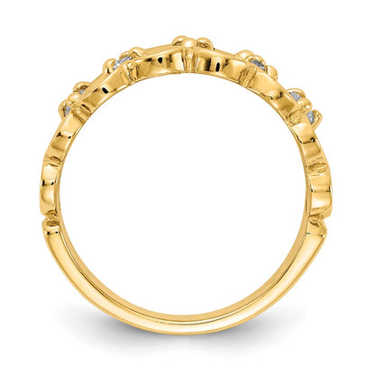 14K Yellow Gold A Real Diamond heart ring