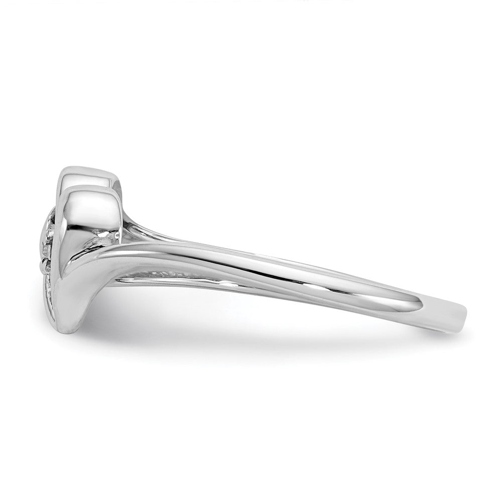 14K White Gold Vs Diamond Heart Ring