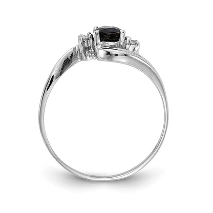 14k White Gold 6x4mm Pear Sapphire A Real Diamond ring