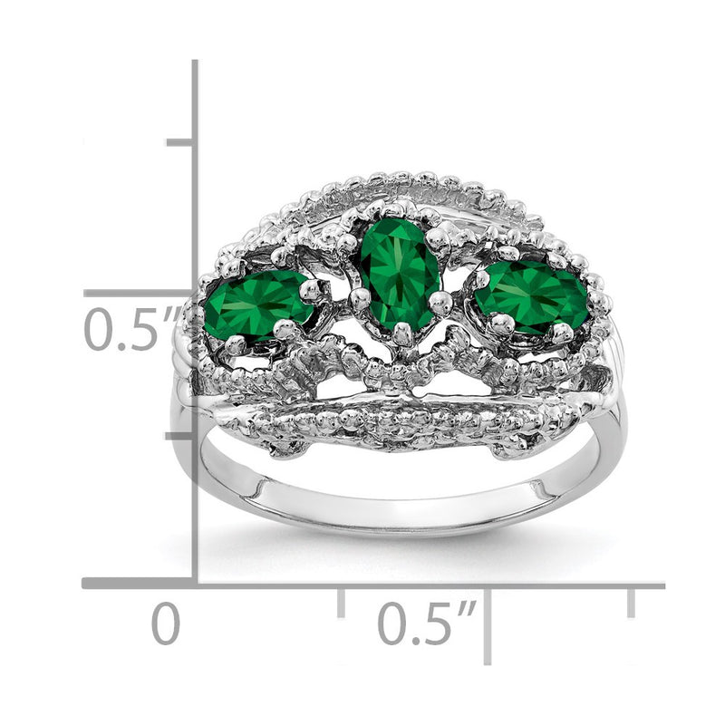 Solid 14k White Gold 5x3mm Oval Mount St. Helens Ring