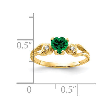 14K Yellow Gold 5mm Heart Mount St. Helens A Real Diamond ring