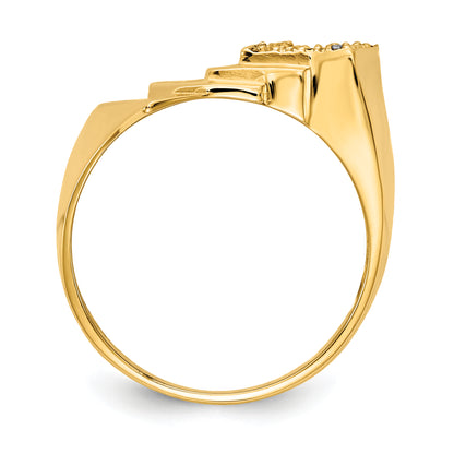 14k Yellow Gold VS Diamond mens ring