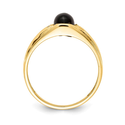 14K Yellow Gold Aa Diamond Men'S Ring