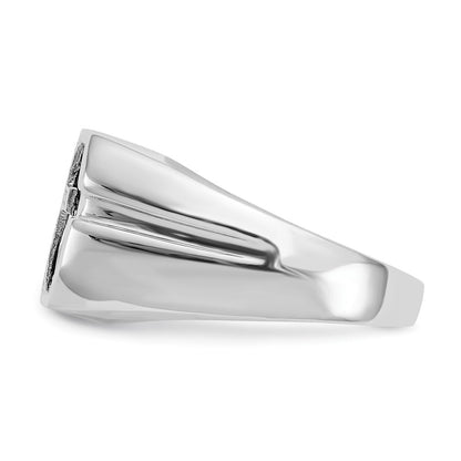 14K White Gold Aa Diamond Men'S Ring