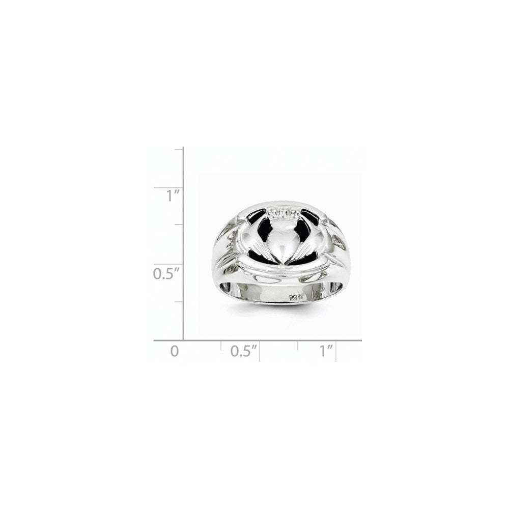 14K White Gold Aaa Diamond Men'S Ring