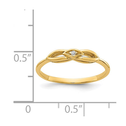 14K Yellow Gold A Diamond Ring