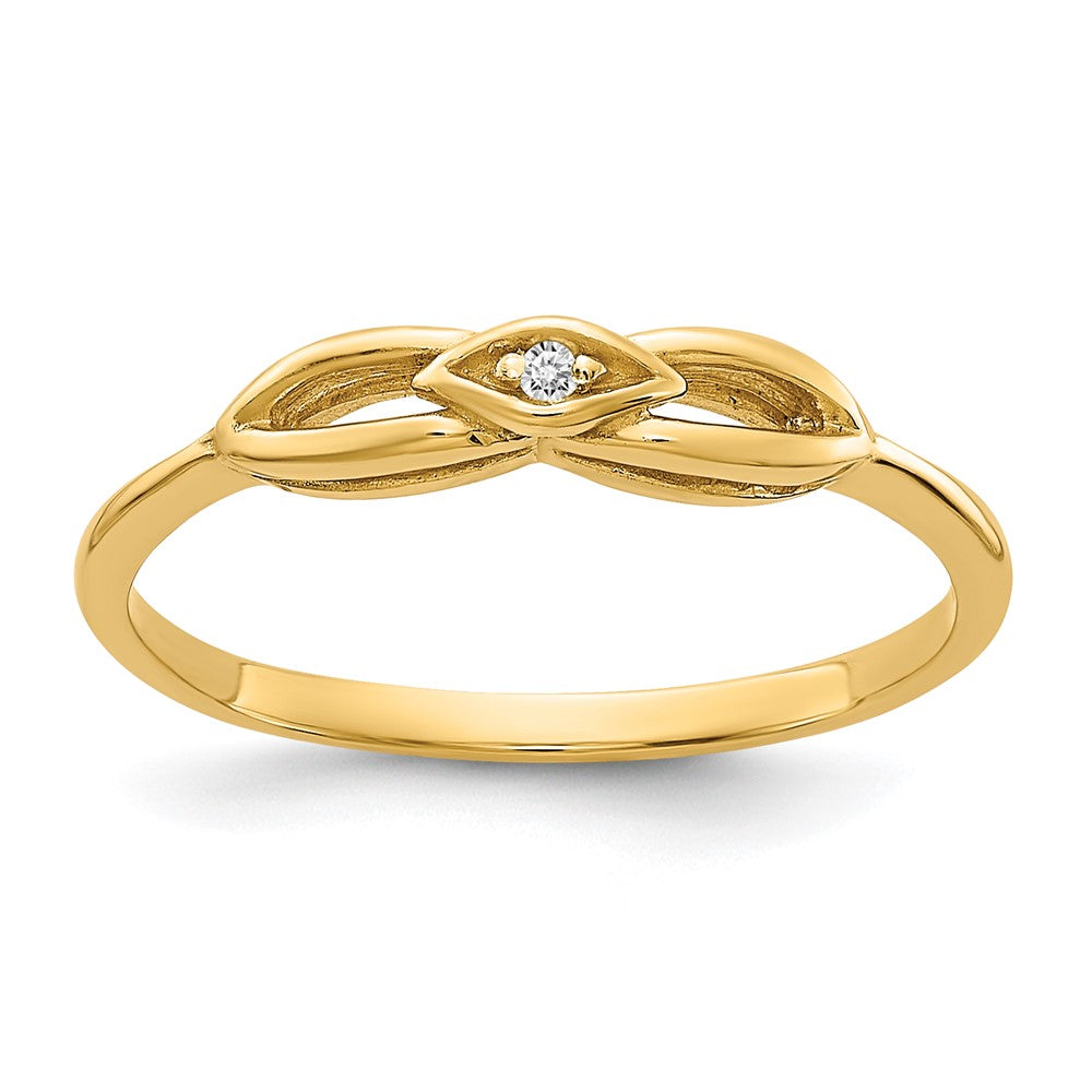 14K Yellow Gold A Diamond Ring