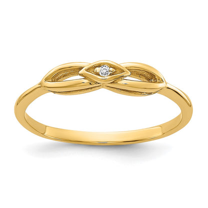 14K Yellow Gold A Diamond Ring