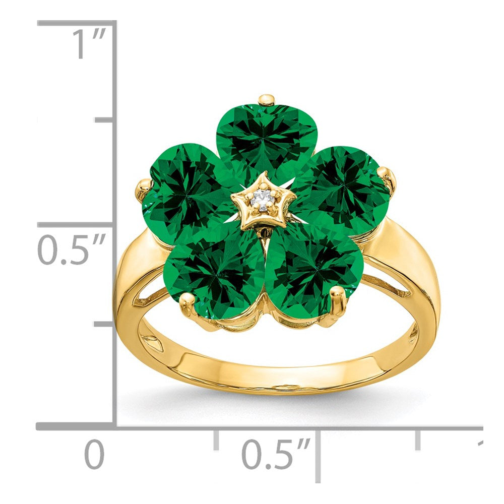 14K Yellow Gold 6mm Heart Mount St. Helens A Real Diamond ring