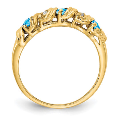 14K Yellow Gold Aa Diamond Ring