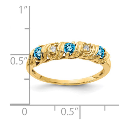 14K Yellow Gold Aa Diamond Ring