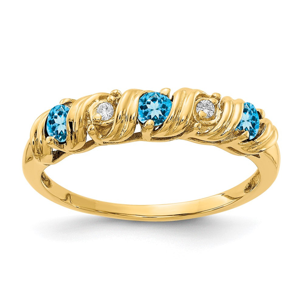 14K Yellow Gold Aa Diamond Ring