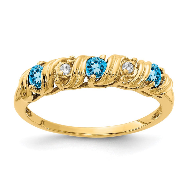14K Yellow Gold Aa Diamond Ring
