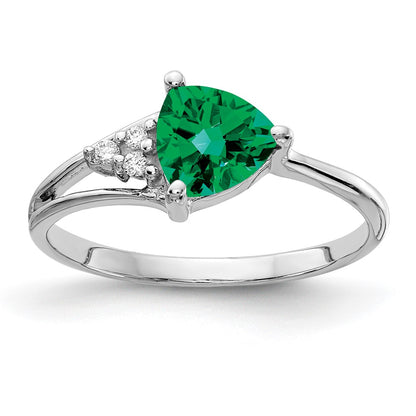 14k White Gold 6mm Mount St. Helens VS Diamond ring
