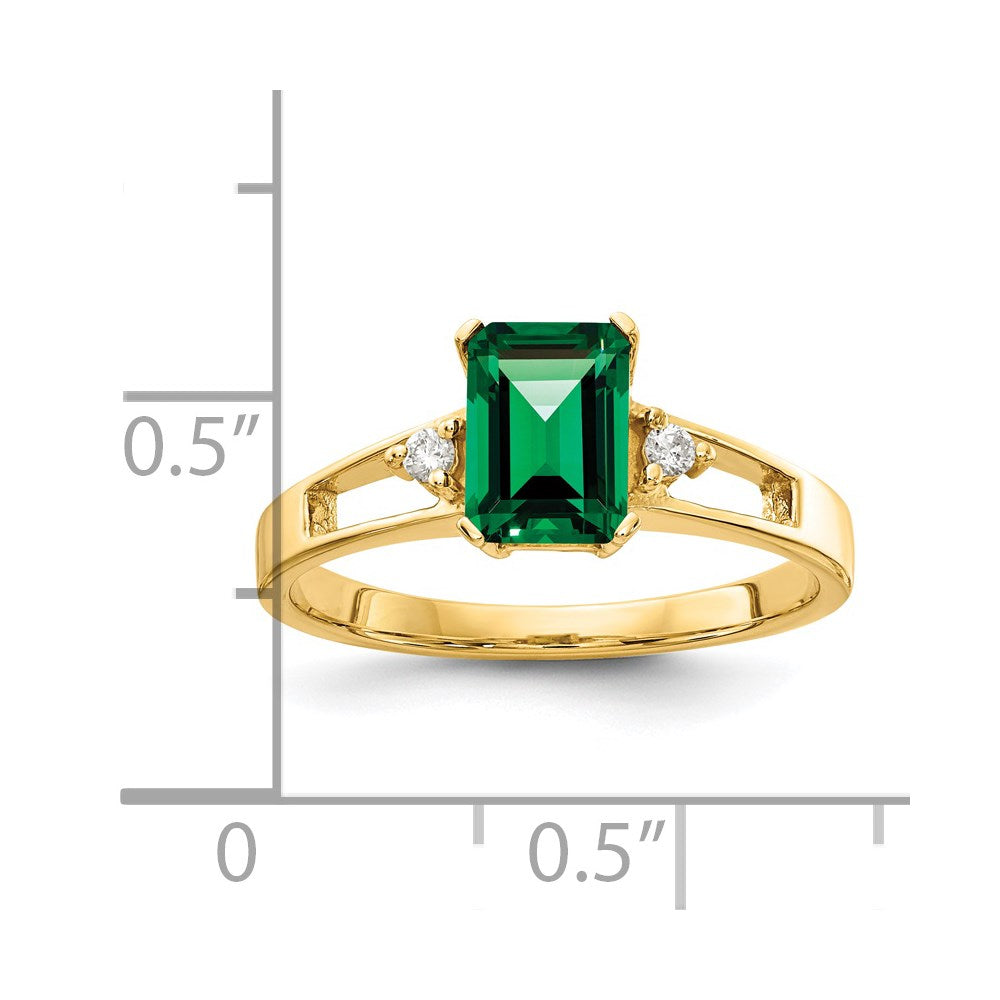 14K Yellow Gold 7x5mm Emerald Cut Mount St. Helens A Real Diamond ring