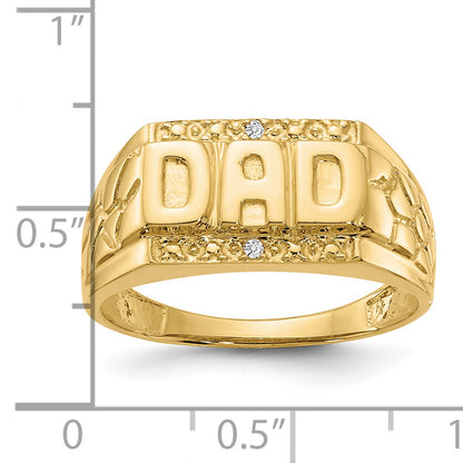 14k Yellow Gold AA Diamond mens ring