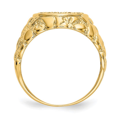 14K Yellow Gold A Diamond Ring