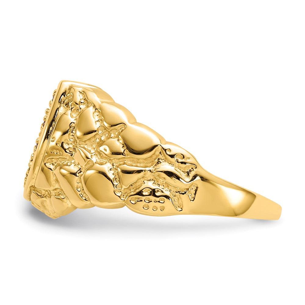 14K Yellow Gold A Diamond Ring
