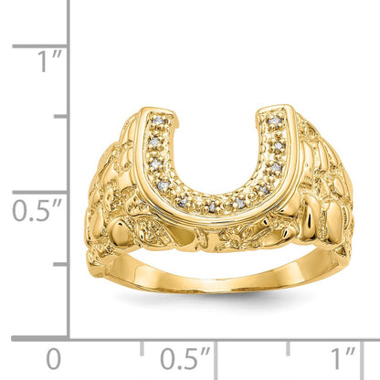 14K Yellow Gold Aa Dia Ring