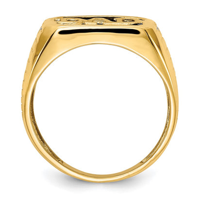 14k Yellow Gold AAA Diamond Ring