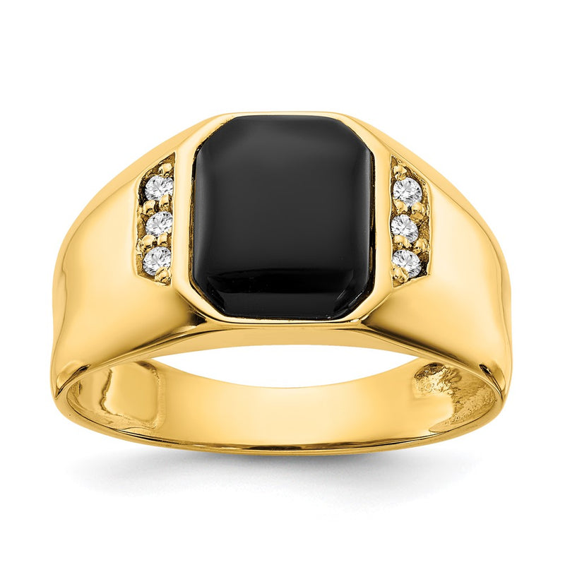 14k Yellow Gold AA Diamond Ring