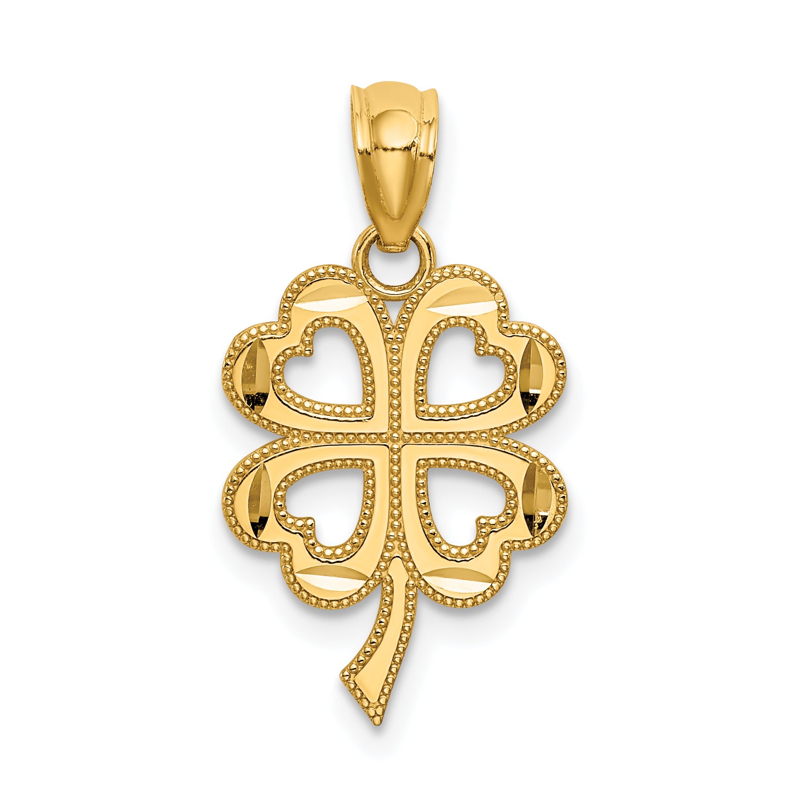 14k Yellow Gold 14k Four Leaf Clover Pendant