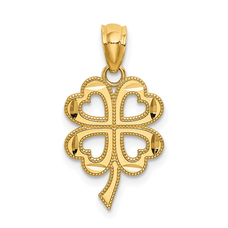 14k Yellow Gold 14k Four Leaf Clover Pendant